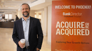 Amber Buker and Andrew Liesch Q&A about Bank Director’s Acquire or Be Acquired (AOBA) conference in Phoenix, where discussions focused on bank strategy, technology, and competition beyond M&A.