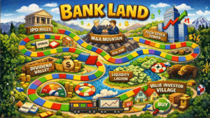 Where to Find Outsized Returns in Bank Land (Hint: Look for Differentiated Stories) 6 Stock chart rising in front of a bank building silhouette representing differentiated banks driving outsized returns in bank stocks