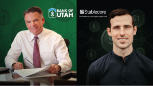 Alex Treece of Stable Core and Brandon Hanson of Bank of Utah discuss community banking stablecoins on Travillian Next